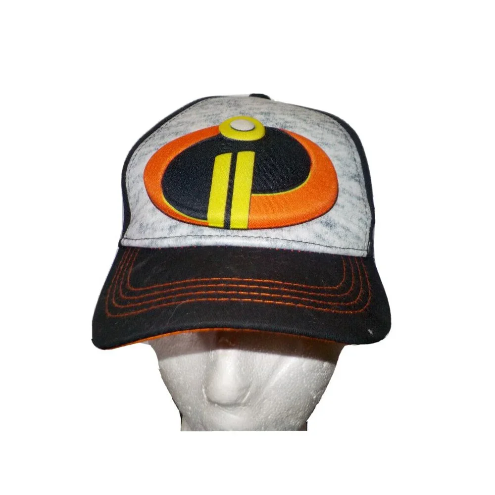 NWT Incredibles 2 Snapback Disney Pixar Boys Hat Black Gray Orange